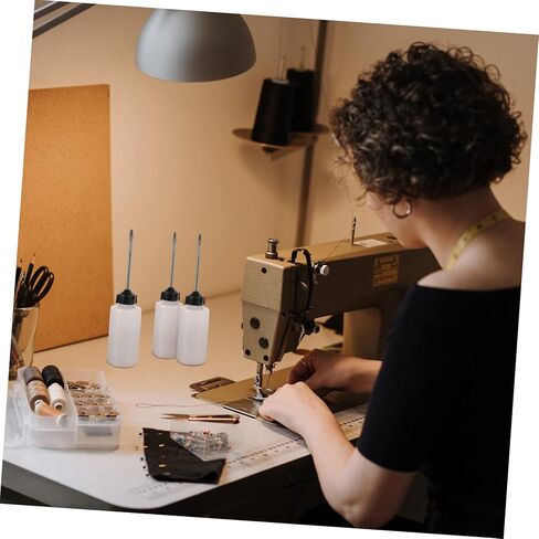 3pcs زيت آلة الخياطة مع صنبور الحديد شفاف عالية القوة صمام الجسم البلاستيك لفعالية لآلات الخياطة وأدوات زيت المحرك in Kuwait