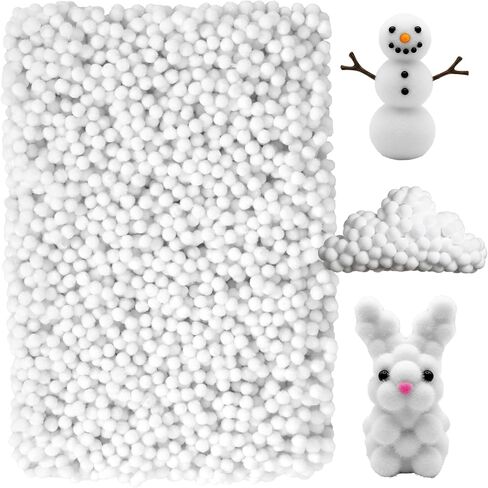 Caydo 2400 Pieces Mini Craft Pompoms Macaroon Colors 6 mm Small Pom poms for Hobby Supplies and Holiday Decorations in Saudi Arabia