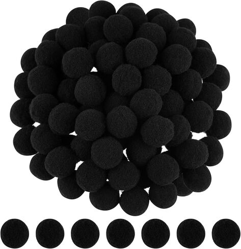 anpunat 200 pcs craft pom poms 1 inch كرات شعرت للأطفال DIY Art Creative Projects and Decoration (White) in Kuwait