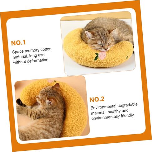DECHOUS U-Shape PET Neck Pillow for Dogs and Cats Comfortable Sleeping Cushion Neck Support Breathable Design for Deep Sleep and Travel in Saudi Arabia