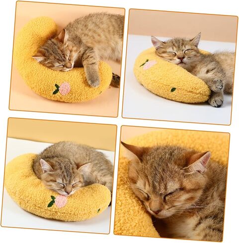 DECHOUS U-Shape PET Neck Pillow for Dogs and Cats Comfortable Sleeping Cushion Neck Support Breathable Design for Deep Sleep and Travel in Saudi Arabia