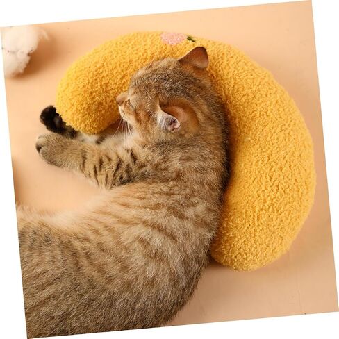 DECHOUS U-Shape PET Neck Pillow for Dogs and Cats Comfortable Sleeping Cushion Neck Support Breathable Design for Deep Sleep and Travel in Saudi Arabia