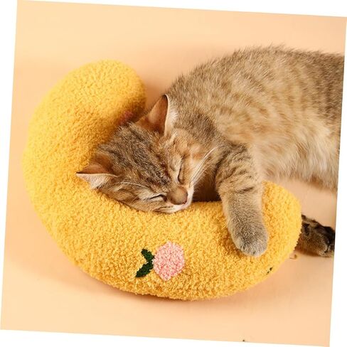 DECHOUS U-Shape PET Neck Pillow for Dogs and Cats Comfortable Sleeping Cushion Neck Support Breathable Design for Deep Sleep and Travel in Saudi Arabia