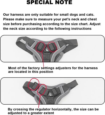 SOLMOONY Small Dog Harness,Soft Mesh Puppy Harness and Leash Set,No Escape Cat Harnesses for Training Walking,Reflective Adjustable Puppy Vest for Small Medium Dogs, Cats (Grey, M) in Kuwait