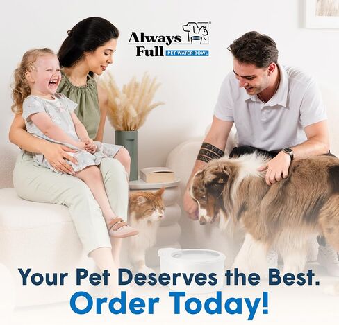 وعاء ماء للقطط مقاس 7 بوصات من Always Full® مزود بوحدة حائط، ونظام مياه مفلتر ذاتي إعادة التعبئة، وتتبع الترطيب الذكي مع تمكين التطبيق، ووعاء ماء تلقائي للقطط والكلاب in Kuwait