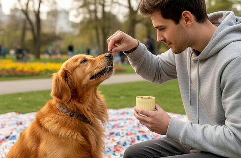 Dog Travel Water Bottle with Food Container – 2-in-1 Portable Pet Water Dispenser, Leak-Proof Dog Water Bottle with Bowl & Lanyard, 250ml/180g Capacity, Yellow in Saudi Arabia