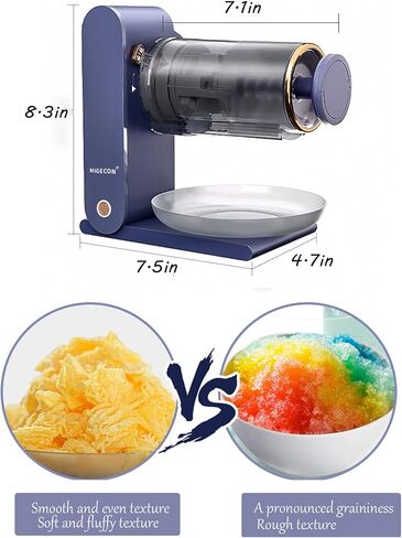 Shaved Ice Maker Snow Cone Rechargeable Slushie Machine Ice Cream Maker for Family Wireless Portable USB Charger 2 Set Block Ice Molds(Green) in Saudi Arabia