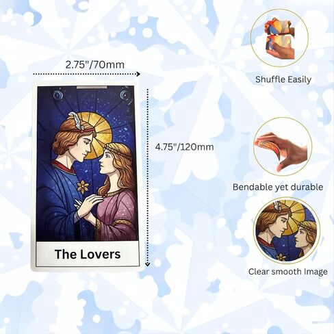 The Chromatic 78 Tarot Card Deck Features Stained Glass-Style Artwork with Bold Colors and fine Detail, Ideal for Beginners and Experts in Tarot, Fortune Telling, or Tarot Card in Saudi Arabia