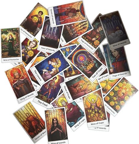 The Chromatic 78 Tarot Card Deck Features Stained Glass-Style Artwork with Bold Colors and fine Detail, Ideal for Beginners and Experts in Tarot, Fortune Telling, or Tarot Card in Saudi Arabia