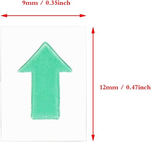 ONLYKXY 1320pcs Arrow Sticker Label 1/2 Inch Color Coding Sign Decal Self Adhesive Removable Small Rectangle Label for Products Inspection Defect Indicator Mini Arrow Sticker Marking (Mixed Color) in Saudi Arabia