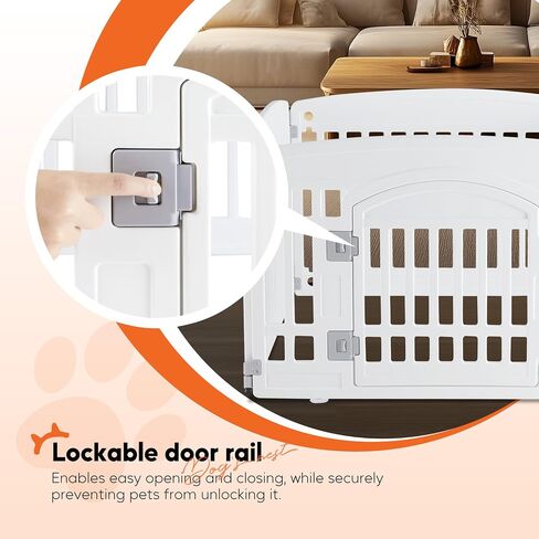 Healsmart 4 Panel Dog Playpen ، 24 "Present Play Playpen مع باب ، آمن ، آمن ، قبيح ، PLIT PET للاستخدام الداخلي والخارج in Kuwait