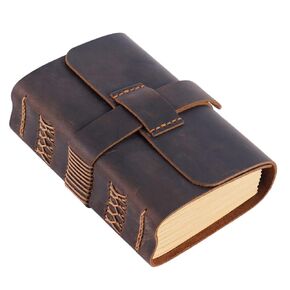 GFHSKRPL Notebook Blank Handmade Leather Notebook School Office Writing Stationery(E) in Kuwait