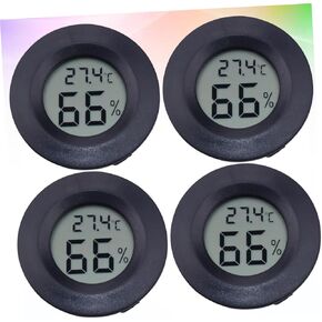 Popetpop 4pc مقياس الحرارة الرقمي لقياس الزواحف المدمجة رطوبة درجة حرارة الأكريليك لمتجر الحيوانات الأليفة in Kuwait
