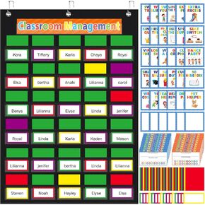 Pajean 253 Pcs Student Behavior Pocket Chart for Classroom Behavior Management Resources Track Reward Bulletin Board Customizable Class Jobs for Home Preschool Daycare Back to School Teacher Supplies in Kuwait