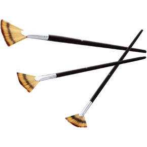 3pcs شعر مروحة مشجعية لأقلام ألوان مائية متعددة الاستخدامات للرسوم الزيتية على الجدران المحمولة ذات الوزن الخفيف للمبتدئين والمهنيين in Kuwait