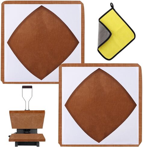 Heat Press Cover,2Pcs 15" x 15" Heat Press Transfer Sheet,Non-Stick Teflon-Sheet Protective Resistant Mat, Reusable Heats Resistant Craft Mat for Machines,HTV,Iron On Projects in Saudi Arabia