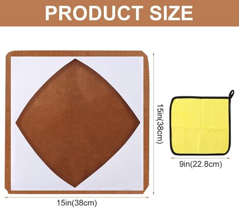 Heat Press Cover,2Pcs 15" x 15" Heat Press Transfer Sheet,Non-Stick Teflon-Sheet Protective Resistant Mat, Reusable Heats Resistant Craft Mat for Machines,HTV,Iron On Projects in Saudi Arabia