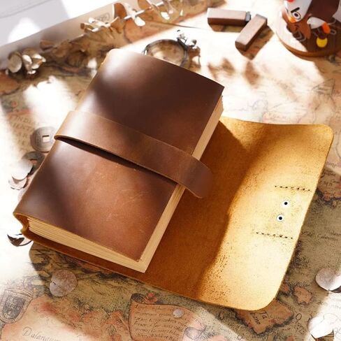 GFHSKRPL Notebook فارغ مصنوع يدويًا بالجلد اليدوي للكتابة على المكاتب المكتبية قرطاسية (هـ) in Kuwait
