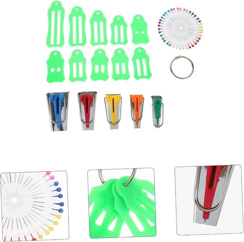 Gatuida 1Set Bias Tape Maker Fabric Sewing Kit Durable DIY Quilting Tools for Crafting Tailoring and Patchwork Convenient Sewing Supplies for Professional Use in Saudi Arabia