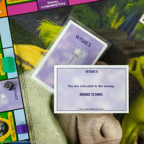 Monopoly: لعبة لوحة SHREK EDITION ، شراء ، بيع وتجارة ، شخصيات خيالية شهيرة مثل Shrek ، Donkey ، Puss N Boots & More ، لعبة عائلية كلاسيكية للأعمار 8+ ، MERCHANDISE المرخصة رسميًا in Saudi Arabia