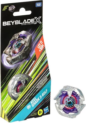 Hasbro Beyblade X Booster Pack Keel Shark 3-60LF ، لعبة للأولاد والبنات من 8 سنوات ، Spinner القابلة للفصل ، الملحقات القابلة للتكيف للمنافسة in Kuwait