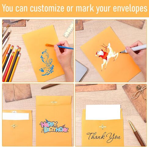 Clasp Garkes 20 PCS 6x9 Brown Kraft Occants with Clasp Closure Manila Envelope Heavy Kraft Paper for Home Office Business Legal أو School رائعة لتقديمها إلى المستندات المخزنة أو البريدية in Kuwait