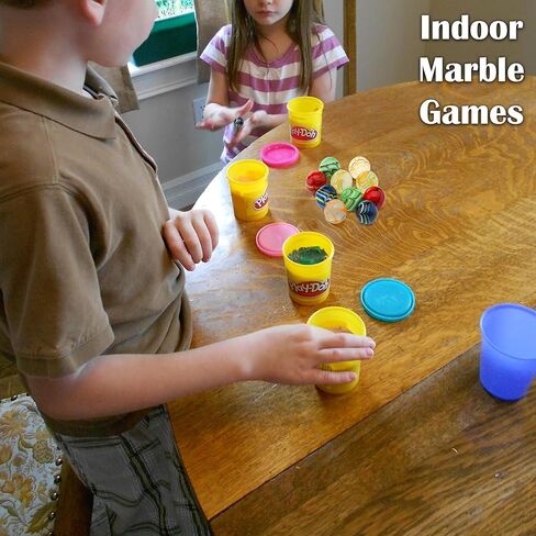 ARSUK Large Glass Shooter Marbles for Decoration 25mm/1 inch 10pcs Assorted Colour Marble Game, Marble Run Accessories Learning and Recreational, Sports & Outdoor Play (10pcs Handmade Marbles) in Kuwait