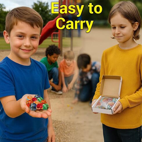 ARSUK Large Glass Shooter Marbles for Decoration 25mm/1 inch 10pcs Assorted Colour Marble Game, Marble Run Accessories Learning and Recreational, Sports & Outdoor Play (10pcs Handmade Marbles) in Kuwait