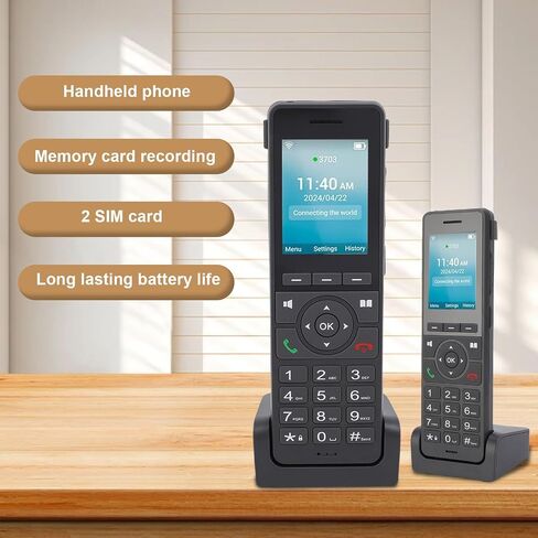 هاتف VbestLife 4G LTE WIFI Protable ، هاتف DECT Cordless VoIP ، هاتف مكتب مكتب مكتب منزلي ثابت مع شاشة ملونة 2.4 بوصة ، معرف المتصل in Saudi Arabia