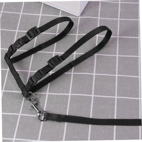 Happyyami Adjustable Reflective Pet Cat Harness with Leash Lightweight Escape Design for Outdoor Walking for Cats and Puppies Black in Saudi Arabia