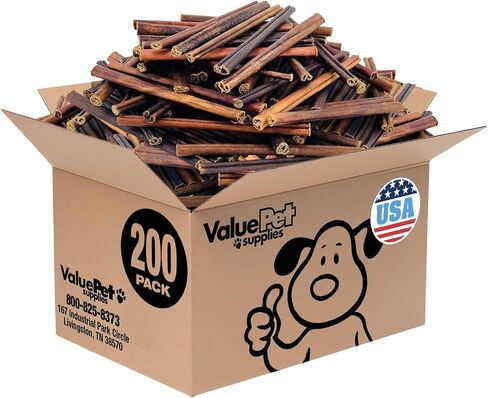 ValueBull USA Collagen Sticks for Small Dogs, 6 Inch Extra Thin Chews, Natural Dog Treats, 100 Count Bulk Pack - Promotes Joint, Skin & Coat Health with Glucosamine and Chondroitin in Kuwait