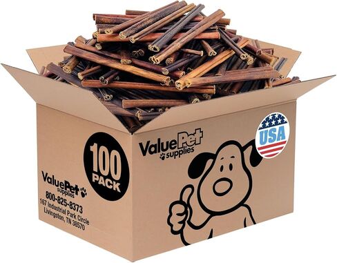 ValueBull USA Collagen Sticks for Small Dogs, 6 Inch Extra Thin Chews, Natural Dog Treats, 100 Count Bulk Pack - Promotes Joint, Skin & Coat Health with Glucosamine and Chondroitin in Kuwait