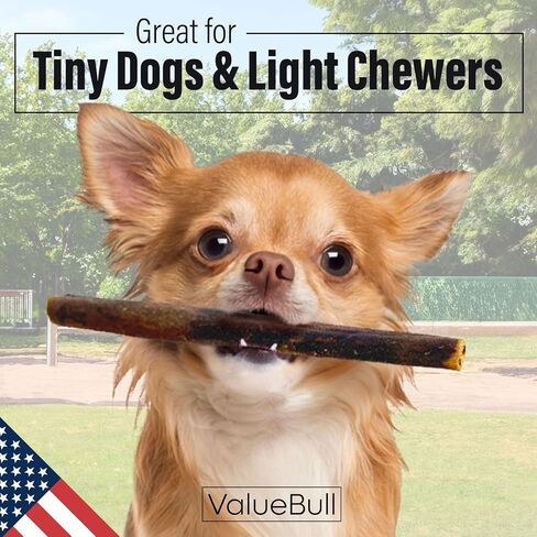 ValueBull USA Collagen Sticks for Small Dogs, 6 Inch Extra Thin Chews, Natural Dog Treats, 100 Count Bulk Pack - Promotes Joint, Skin & Coat Health with Glucosamine and Chondroitin in Kuwait