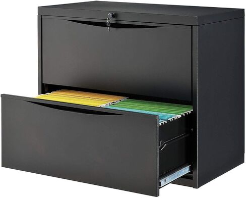 Global Industrial 30 "W Premium Fille File Cabinet ، 2 درج ، أسود in Kuwait