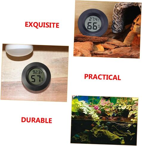 Hemoton 7pcs Mini Digital Hygerometer مقياس حرارة الرطوبة الدقيقة مراقبة درجة حرارة الرطوبة لخزانات الزواحف terrariums الدواجن الاستخدام الداخلي تصميم متين in Saudi Arabia