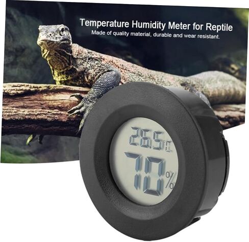 POPETPOP 4pc Digital Thermometer Hygrometer for Reptiles Compact Acrylic Temperature Humidity for Pet Store in Saudi Arabia