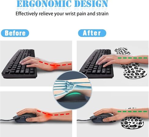 Keyboard Wrist Rest+Mouse Wrist Pad+Desk Pad Set,Memory Foam Ergonomic Easy Typing Pain Relief for Computer Laptop Office Home - Stay Positive Work Hard and Make It Happen in Kuwait