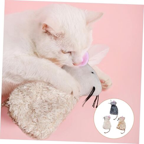 Hemoton 3Pcs Interactive Cat Biting Plush Molar Playthings for Pets Soft Cat Teaser Loneliness Promotes Exercise and Fun Playtime in Saudi Arabia