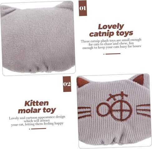 ألعاب Galpada 3PCS التفاعلية Catnip Plush للقطط الداخلية الرائعة من ألعاب مضغ ناعمة لإبقاء القطط مسلية وأثاث محمي in Kuwait