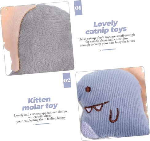 BESPORTBLE 3pcs Interactive Catnip Plush Toys for Cats Chew-Friendly Stuffed Kitten Toys Encourages Active Play and for Indoor Cats in Saudi Arabia