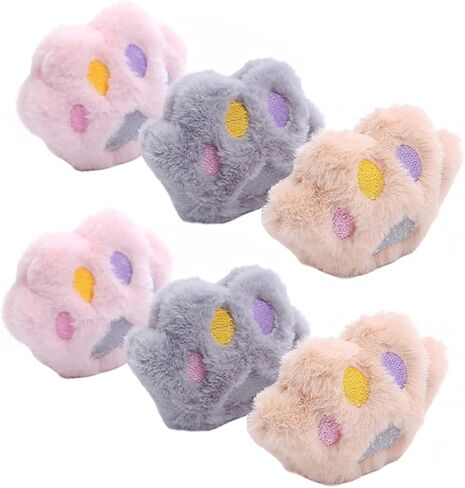 Merryhapy 6pcs Cat Plush Phecking مع تصميم الكرتون رائعتين للعب النشط لممارسة القطط وإمدادات الحيوانات الأليفة الطبيعية لمحبي القط in Kuwait