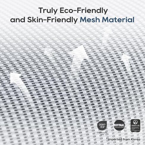 COLAMY Ergonomic Mesh Office Chair, High Back Computer Executive Desk Chair with Adjustable Headrest and 4D Arms, Slide Seat, Tilt Lock-Light Grey in Kuwait