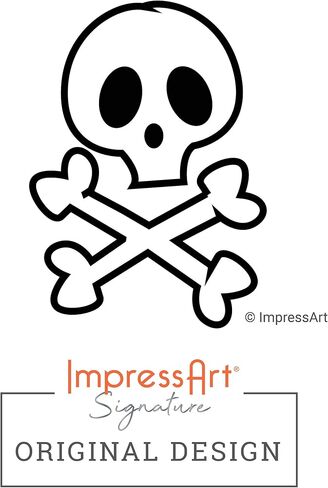 ImpressArt - Skull & Bones Signature Design Metal Stamp, 6mm in Saudi Arabia