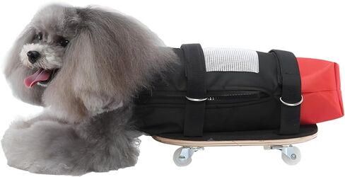 Customizable Pet Scooter for Rear Legs, Adjustable Cat and Dog Wheelchair, Breathable Polyester Design, Silent Wheels, Available in S/M/L in Saudi Arabia