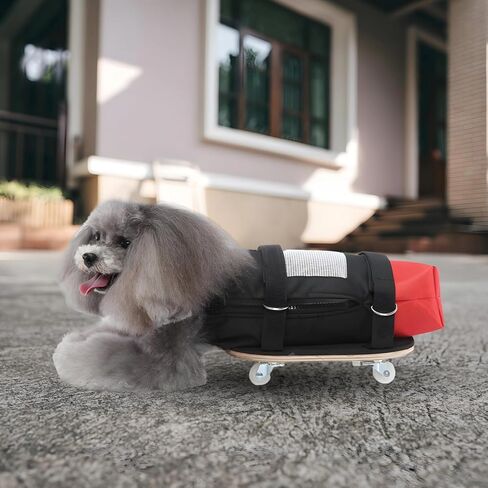 Customizable Pet Scooter for Rear Legs, Adjustable Cat and Dog Wheelchair, Breathable Polyester Design, Silent Wheels, Available in S/M/L in Saudi Arabia
