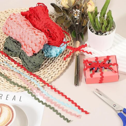 uxcell 30 ياردة Rick Rack Trim Ribbon ، 5 مم موجة الخياطة ثني تقليم لالتزامات DIY تغليف حفل الزفاف الديكور الأخضر in Saudi Arabia