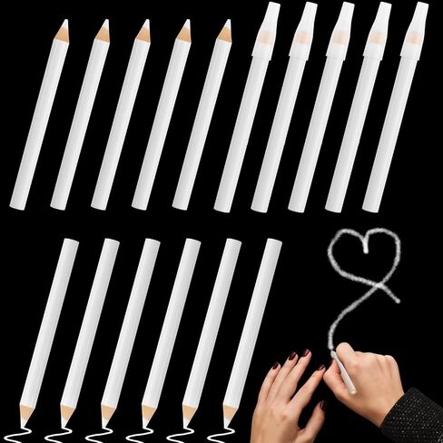 16 PCS Sewing Pencils for Fabric - Washable White Fabric Marking Pencils with Tip Caps, Ideal for Tailors, Quilting, Dressmaker & DIY Crafts (8.75cm) in Saudi Arabia