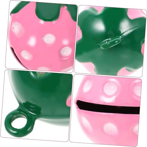 10Pcs Strawberry Shape Pet Bell Pendants DIY Necklace Charms Copper Metal Collar Accessories for Cats Dogs Backpack Key Decoration in Kuwait