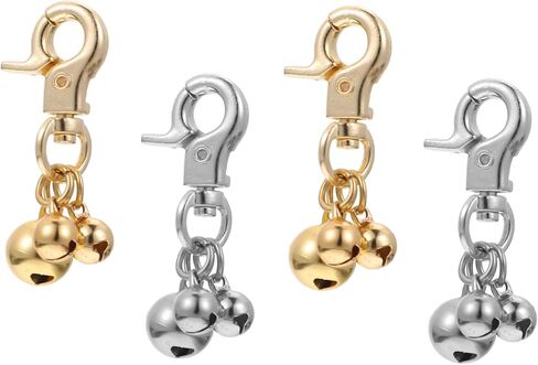 balacoo 4Pcs Pet Collar Bells Pendant with Design Loud Sound Dog Cat Collar Charms for Tracking and Decoration Lightweight Keychain Accessories in Saudi Arabia