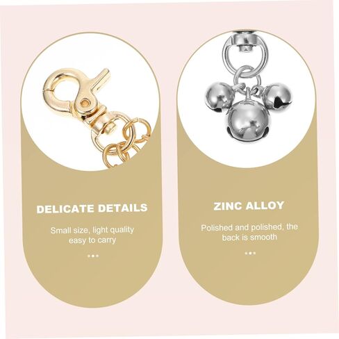 balacoo 4Pcs Pet Collar Bells Pendant with Design Loud Sound Dog Cat Collar Charms for Tracking and Decoration Lightweight Keychain Accessories in Saudi Arabia